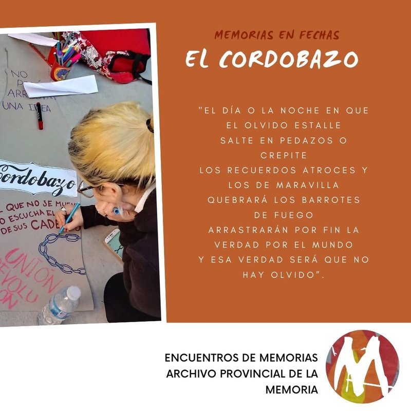 Memorias en fecha Cordobazo