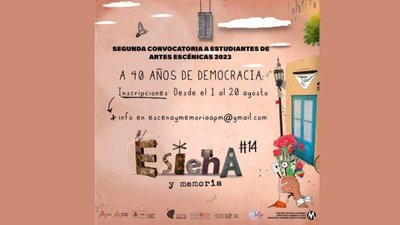 GANADORES DE LA CONVOCATORIA 2023 A ESTUDIANTES DE ARTES ESCÉNICAS PARA EL CICLO "ESCENA Y MEMORIA. TEATRO, POESÍA Y DD.HH"